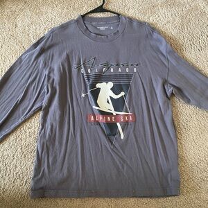 Abercrombie & Fitch Aspen Colorado Gray Long‎ Sleeve Shirt